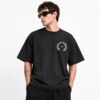 Chrome Hearts Cemetery Floral Horseshoe Black T-Shirt