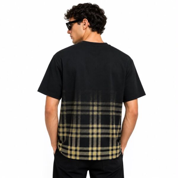 Burberry Check Hem Logo TShirt - Black