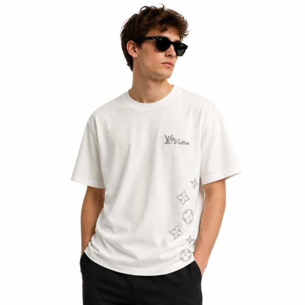 Louis Vuitton Side Monogram Print TShirt - White