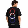 Moncler Tricolor Logo Pocket Black TShirt