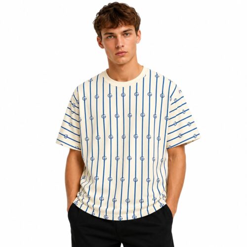 Gucci GG Pinstripe Monogram Oversized TShirt