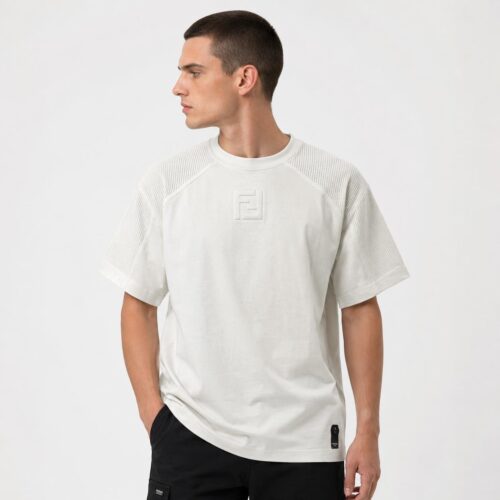Fendi FF Embossed Performance TShirt - White