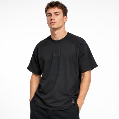 Fendi FF Embossed Performance TShirt - Black