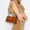 Tory Burch Kira Turnlock Premium Brown Shoulder Bag (With Box)