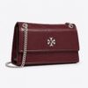 Tory Burch Kira Turnlock Premium Wine Shoulder Bag (With Box)