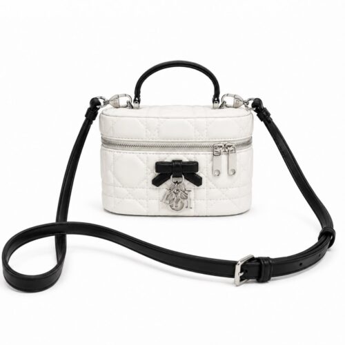 Dior Latte Cannage Mini Vanity Sling Bag (With Box)