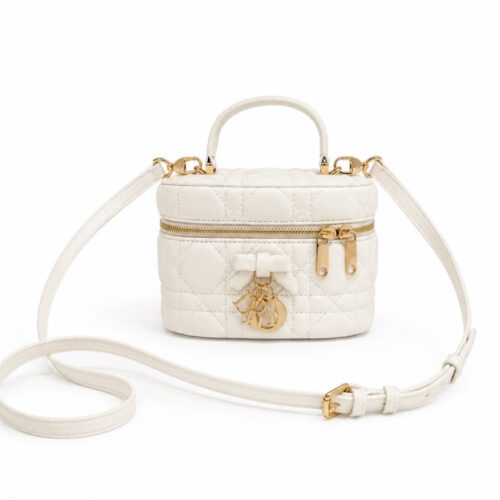 Dior Latte Cannage Mini Vanity Sling Bag (With Box)