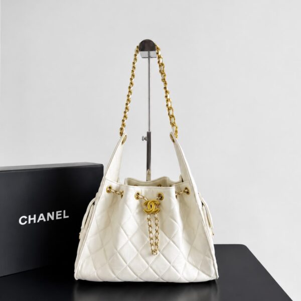 Chanel Iconic 25 White Premium Handbag (With Box)