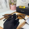 Prada Rectangular frame Brown Shade Men’s Sunglass