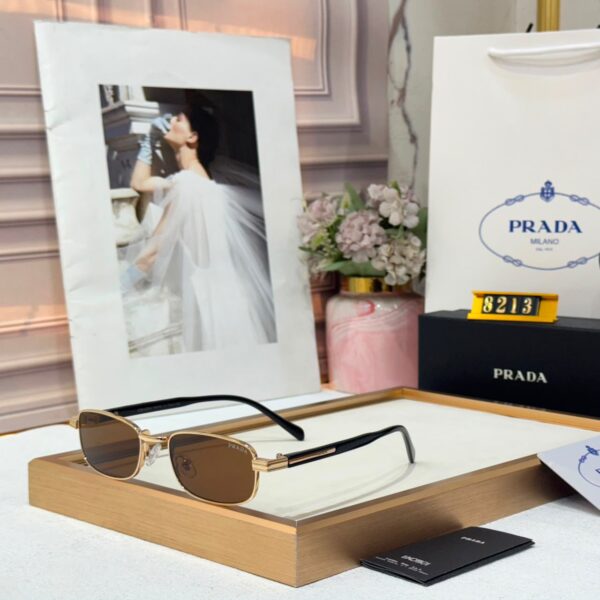 Prada Rectangular frame Brown Shade Men’s Sunglass