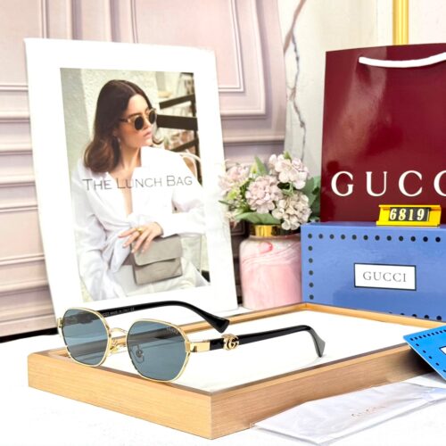 Gucci GG Blue Hexagonal Women’s Sunglass