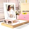 Miu Miu Nude Pink Wayfarer Women’s Sunglass