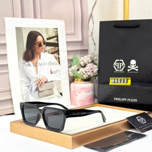 Philipp Plein Black Square Wayfarer Men’s Sunglass