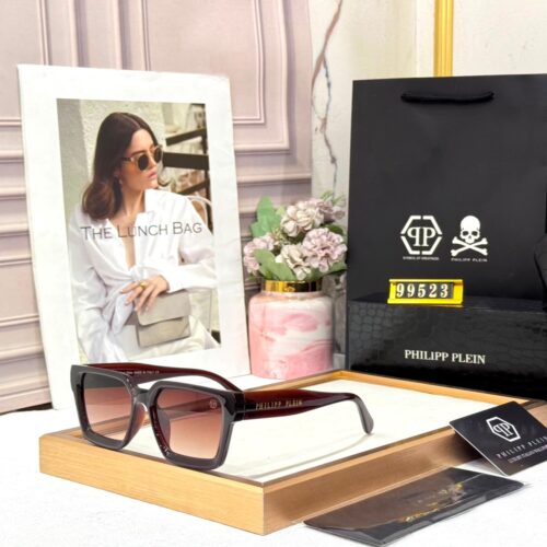 Philipp Plein Dark Wine Square Wayfarer Men’s Sunglass