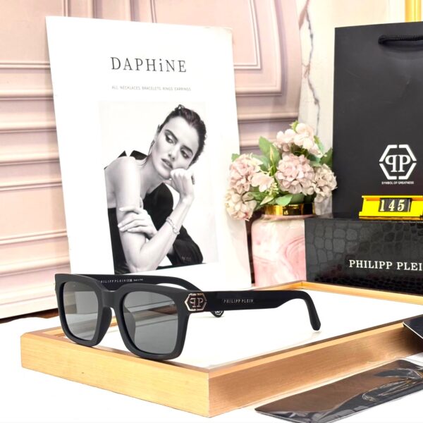 Philipp Plain Black Matte Frame Men’s Wayfarer Sunglass