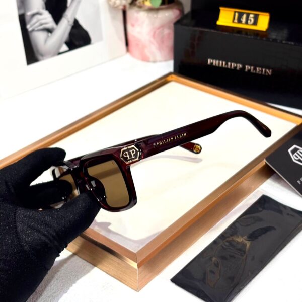 Philipp Plain Dark Red Frame Men’s Wayfarer Sunglass