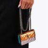 Kurt Geiger Micro Kensington Orange Rose Gold Sling Bag (With Box)