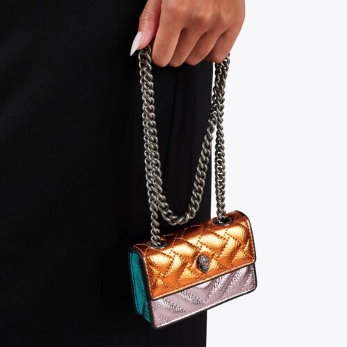 Kurt Geiger Micro Kensington Orange Rose Gold Sling Bag (With Box)