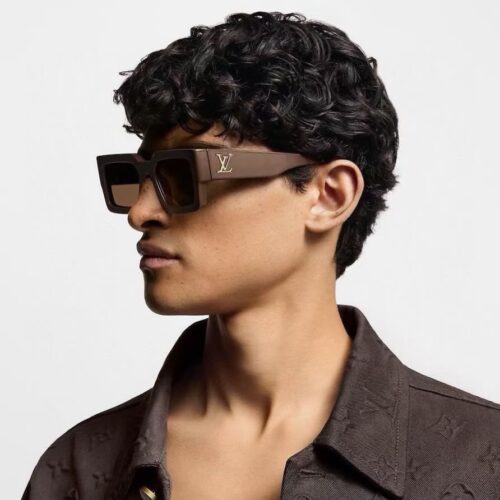 LV Clash Square Coffee Men’s Premium Sunglass