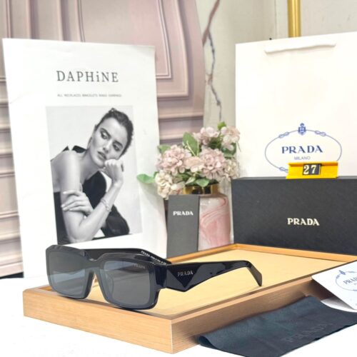 Prada Rectangua Full Black Premium Unisex Sunglass