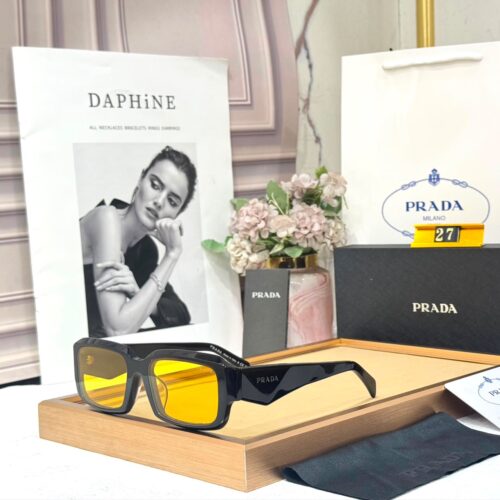 Prada Rectangua Full Yellow Premium Unisex Sunglass