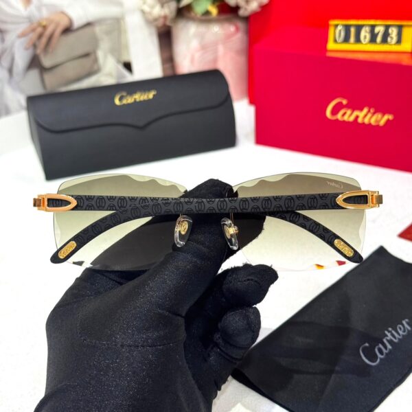Cartier Green Shade Rimless Premium Men’s Sunglass