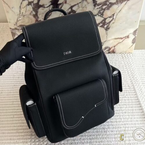Dior Saddle Full Black Large Premium Backpack