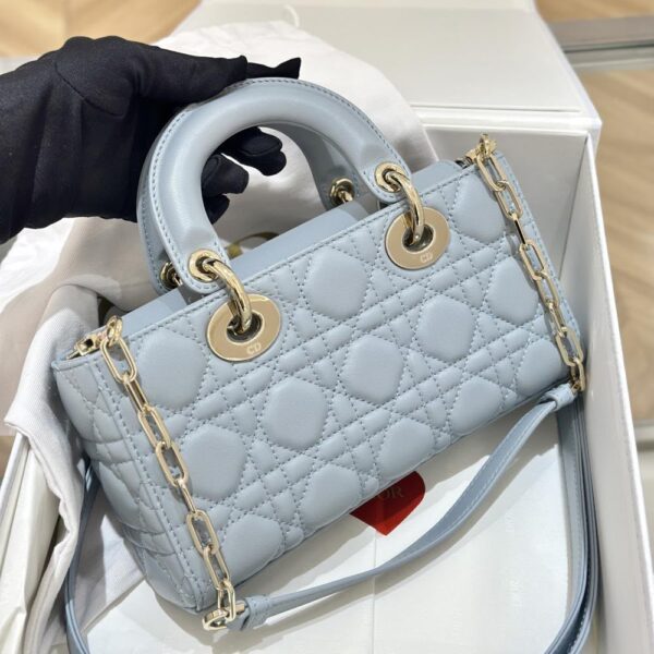 Dior Lady D-Joy Light Blue Premium Hand Bag (With Double Box)