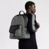 Christian Dior Beige and Black Saddle Zip Backpack
