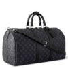Louis Vuitton Keepall Bandouliere 50 Black Mono Duffle Bag