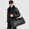 Louis Vuitton Keepall Bandouliere 50 Black Mono Duffle Bag