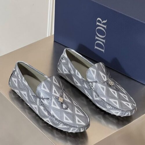 Dior Mocassin Grey Diamond CD Loafer