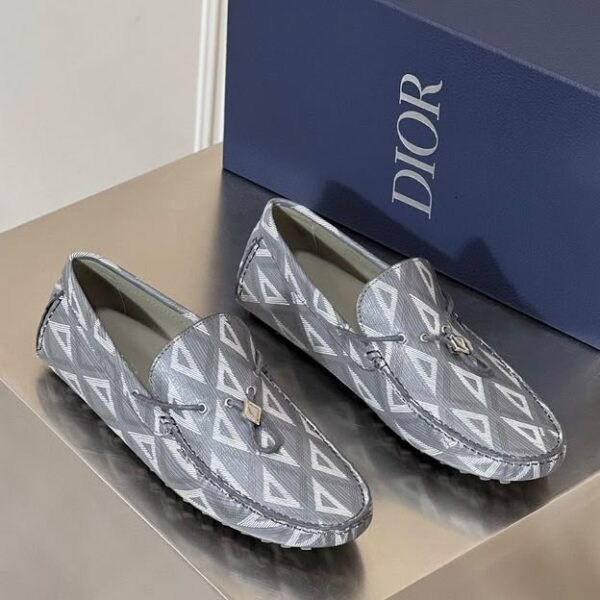 Dior Mocassin Grey Diamond CD Loafer