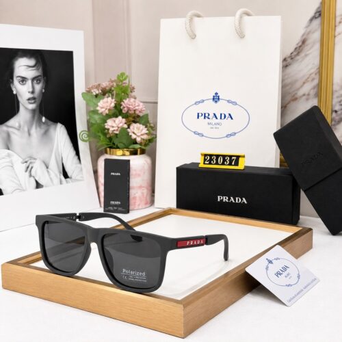 Prada Gray Frame Wayfarer Men’s Sunglass