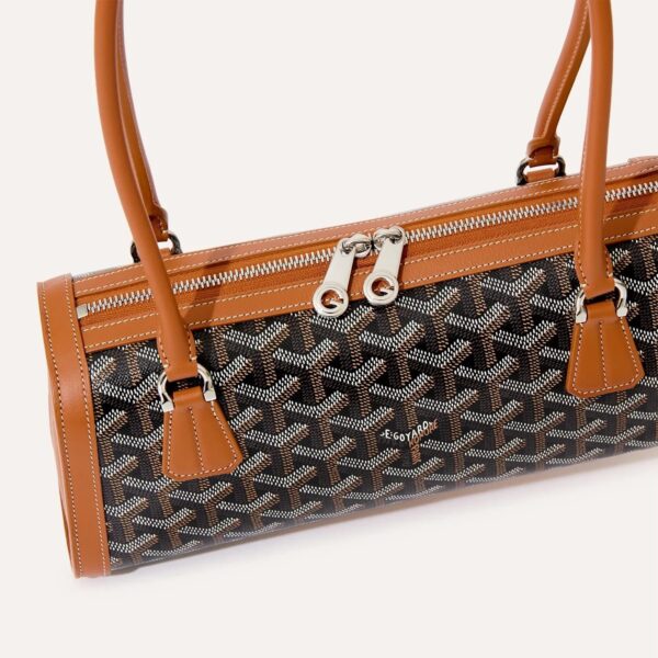 Goyard Bonbonniere Black And Tan Bag (With Box)