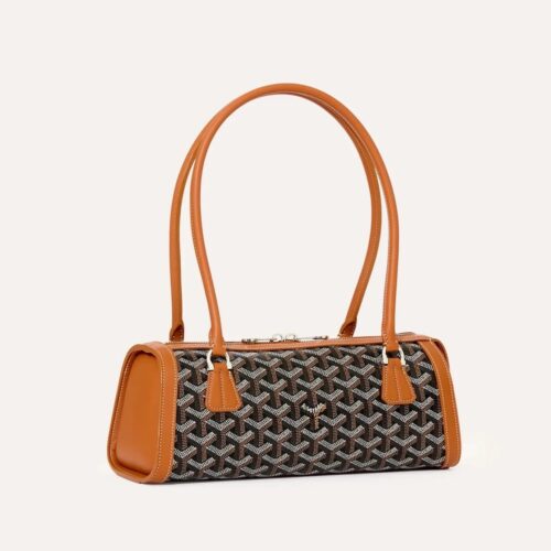 Goyard Bonbonniere Black And Tan Bag (With Box)