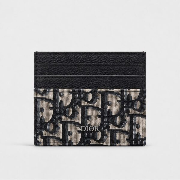 Dior Oblique Jacquard Black Color Card Holder