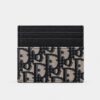 Dior Oblique Jacquard Black Color Card Holder