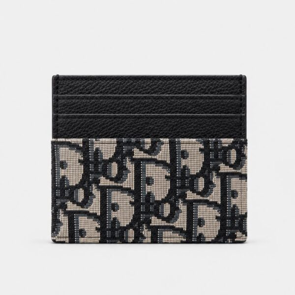 Dior Oblique Jacquard Black Color Card Holder