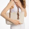Michael Kors Beige Brown Quinn Signature Tote