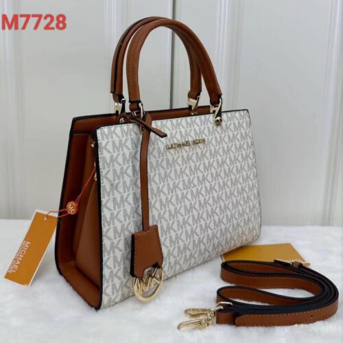 Michael Kors Marilyn Saffiano Beige Brown Handbag