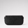 Louis Vuitton Wallet On Chain Black Embossed Shoulder Bag (With Double Box)