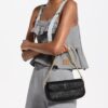 Louis Vuitton Wallet On Chain Black Embossed Shoulder Bag (With Double Box)