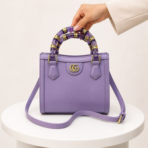 Gucci Diana Purple Small Tote Bag (With Box)