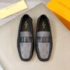 Louis Vuitton Carlo Black Grey Mocassin