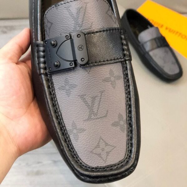 Louis Vuitton Carlo Black Grey Mocassin