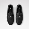 Louis Vuitton Silverstone Black Embossed Mocassin