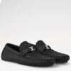 Louis Vuitton Silverstone Black Embossed Mocassin