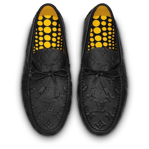 Louis Vuitton X Yayoi Kusama Black Mocassin