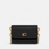 Coach Half Flap Black Mini Sling Bag